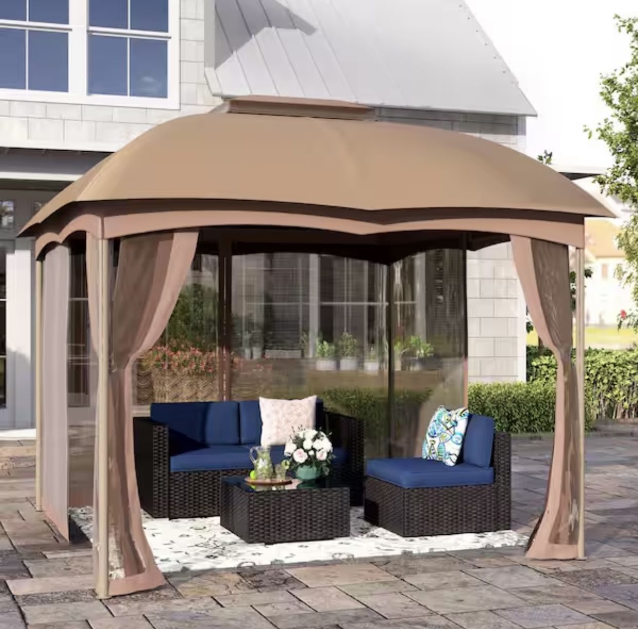 PHI VILLA 10x10 Gazebo Canopy for Patio