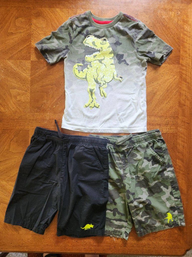 3 Piece Boys Summer Outfit * Shirt  Size 8 / Shorts Size 10