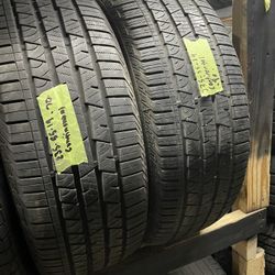 2 USED 23555R19 Continental Cross Contact All Season tires for $150 installed and balance. 80% tread left. 235 55 19 235 55 R 19 23555R19 235/55/19 23