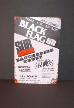 BLACK FLAG (Concert Promotion) Metal Poster 