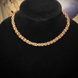 Stunning Les Bernard Designer Signed Choker Gold Tone