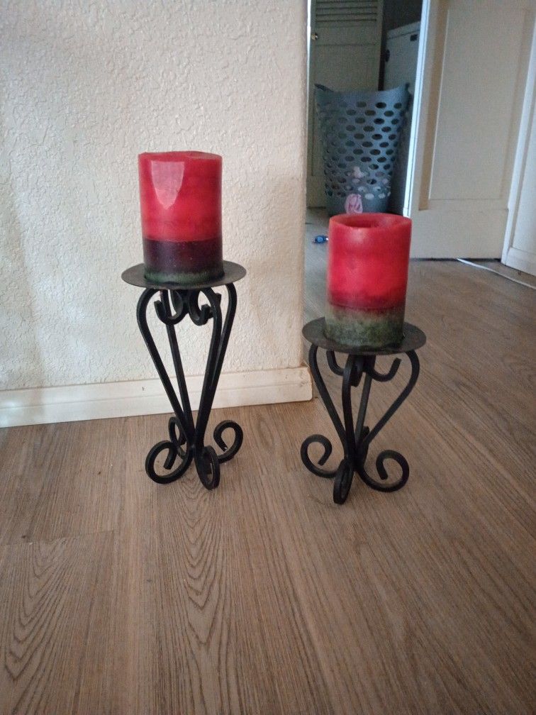 Wrot Iron Candlesticks