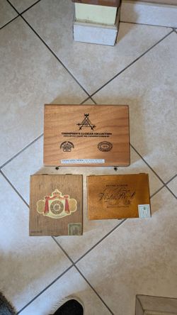 EMPTY CIGAR BOXES , wood