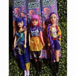 KPop Demon Hunter 3pc Set Dolls With Music 