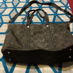 Black Coach Overnight Bag