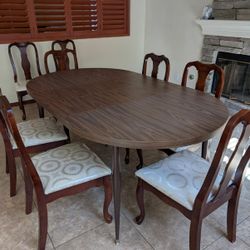 Long Kitchen Table and Chairs. 