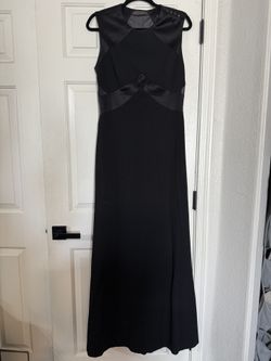 Black Long Wedding Prom Party Bridesmaid Gown Dress  Size Large  