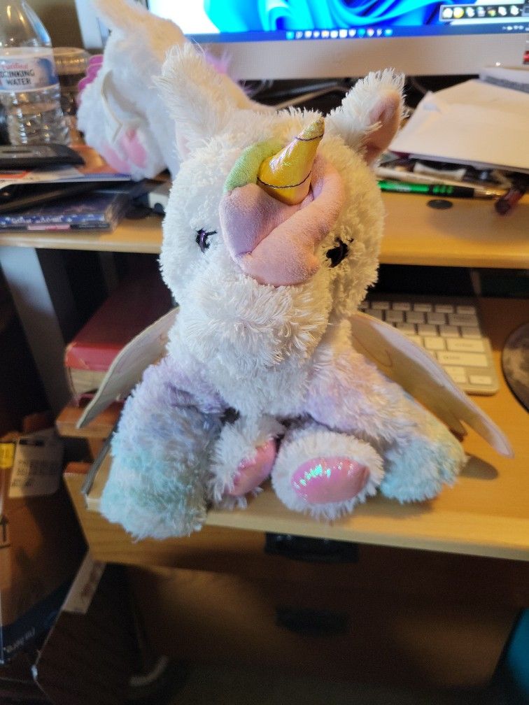 Rare Barbie Unicorn Plush Stuffed Mattel Interactive Talking Toy 9.5 And 7.5 Barbie Pets Unicorn Plush