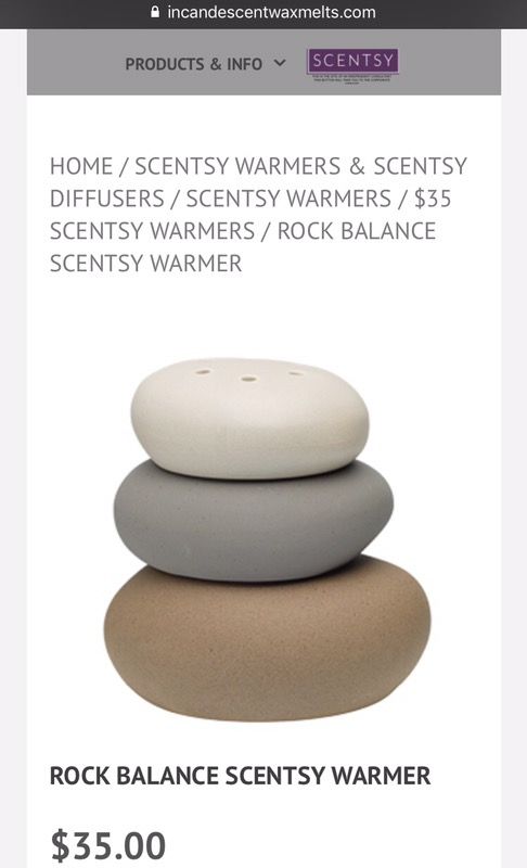 Rock balance scentsy warmer