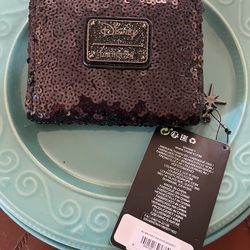 Minnie Mouse black sequin wallet. Lounge fly.
