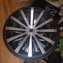 24in Rims With Tires