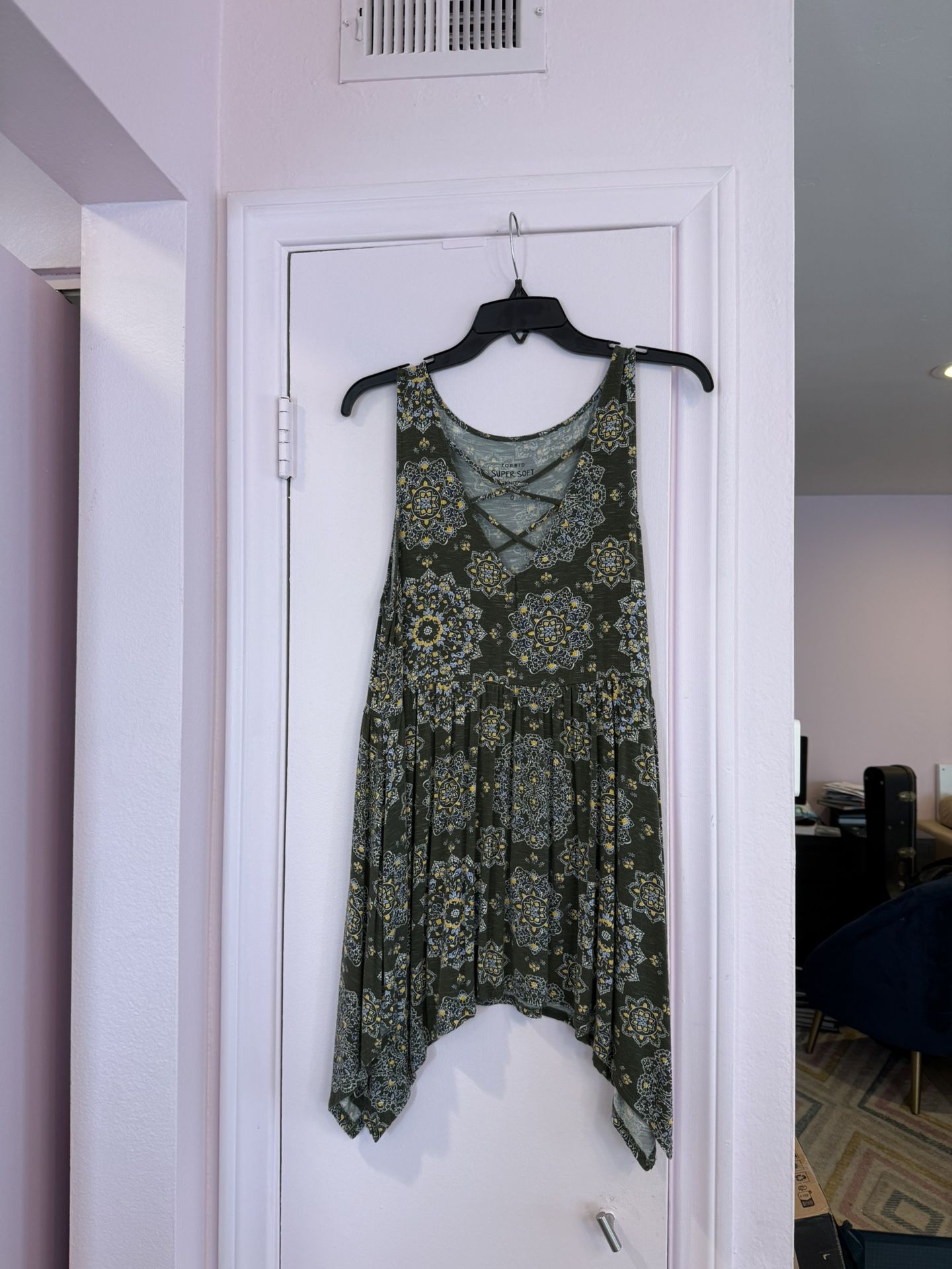 Flowy Green Torrid Tank Tunic