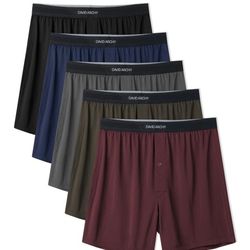 DAVID ARCHY Men’s Boxer Briefs – 5 Pack (Size Medium)
