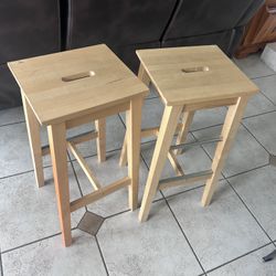 29” Wooden Stools 