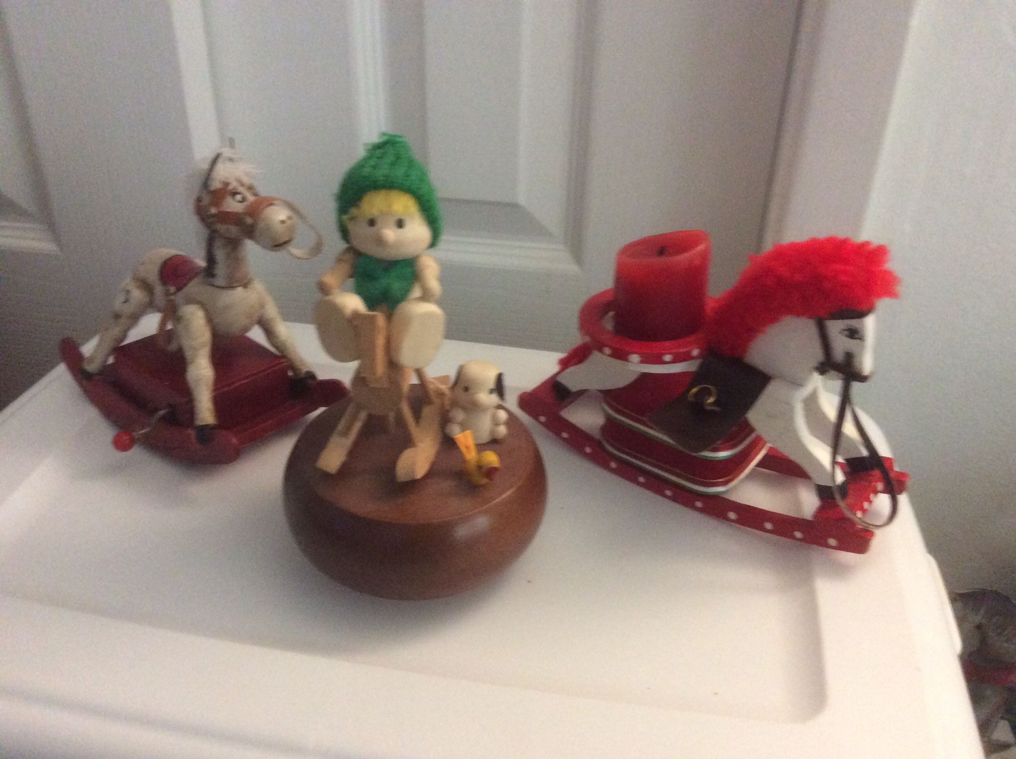 Collectible Musical Rocking Horses , Due To Age Some Have Flaws, All Working Music