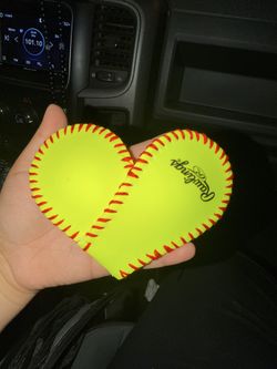 Softball/ baseball heart tags 🥎⚾️