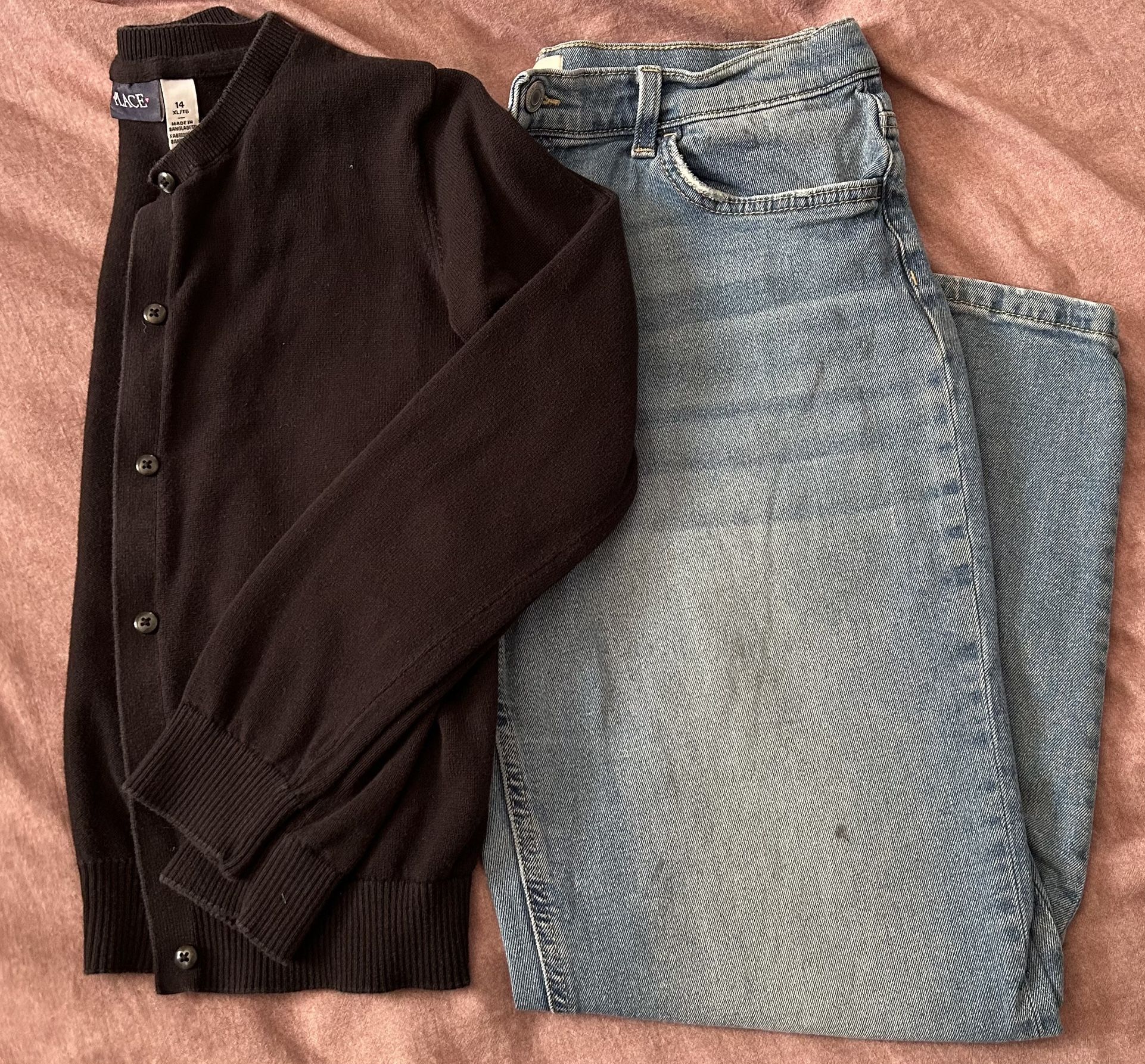 Girls Jeans Cardigan 14/ 16 Plus