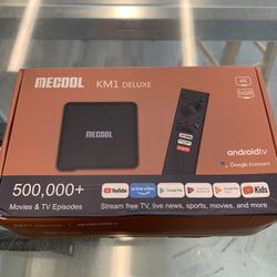 MeCool 32GB Android TV Media Streaming Box Lifetime Support $200