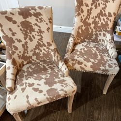Cow Print Chairs 