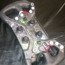 Racing simulator steering wheel Formula gt neo carbon like new with universal adapter
