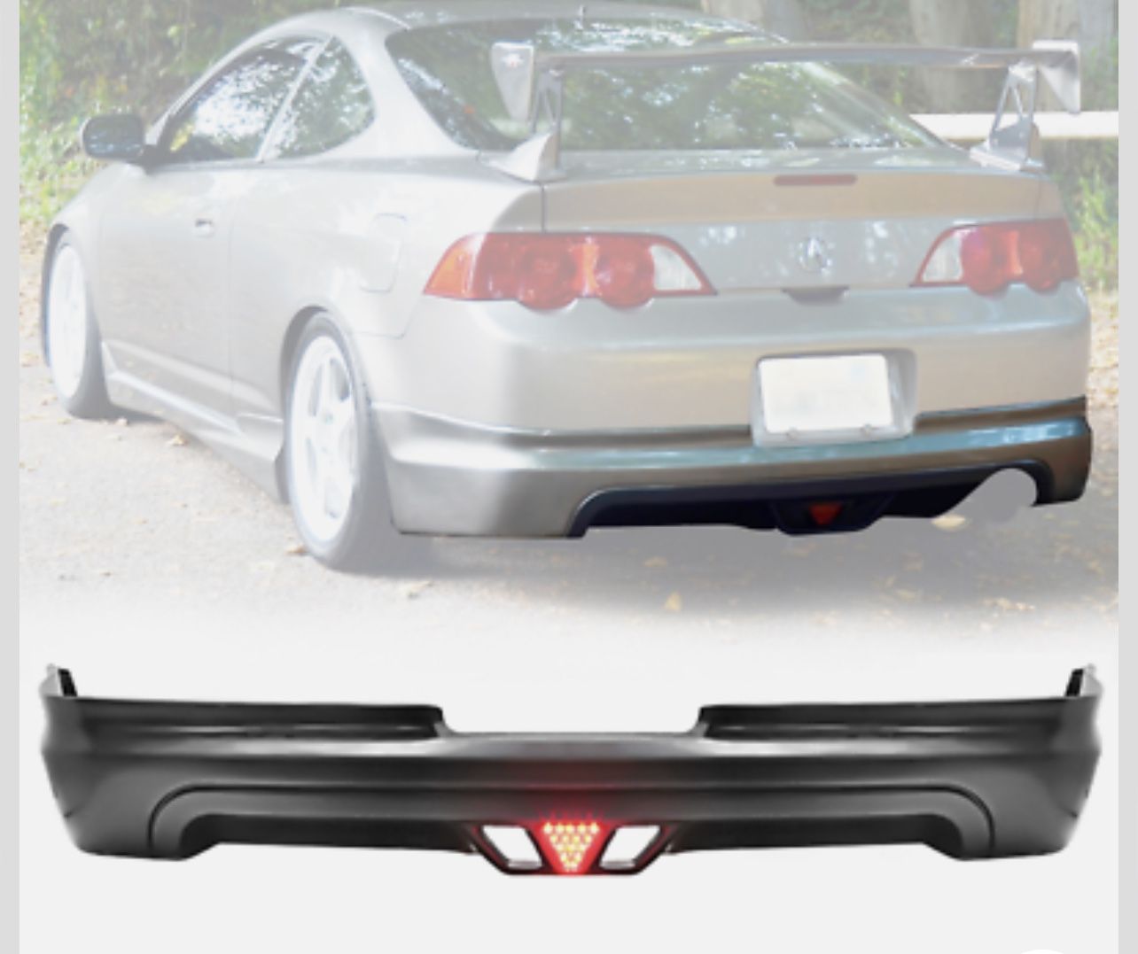 02-04 Acura RSX Mugen Style Rear Lip Diffuser & LED Brake Light