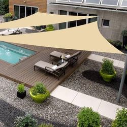NEW 12' x 12' x 17' Beige Sun Shade Sail Canopy Awning for Patio Backyard Lawn Garden Outdoor Activities Grade UV Block Mesh Netting Triangle

Size 1 