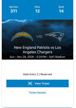 SNF PATRIOTS VS CHARGERS