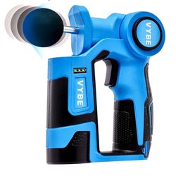 VYBE Percussion Massage Gun - V2-6 Speed Percussion Massager Guns w/ 3 Attachments for Deep Tissue Muscle Therapy - Electric, Handheld, Cordless, Adju