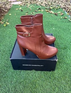 Naturalizer Women's Brown Braxton Platform Booties Shoes Size 10 W