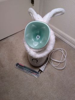 Face steamer machine with hair tie back and pimple poper set