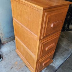 Oak File Cabinet 