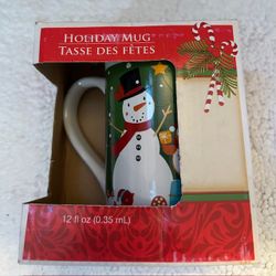 Brand New Snowman Holiday Coffee Mug in Gift Box