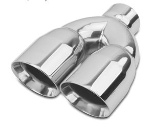 Dual Exhaust Tip 2.5" Inlet 3.5" Outlet Stainless Steel