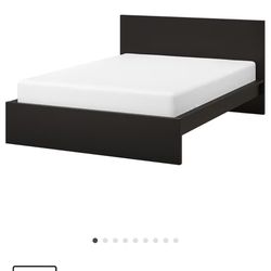 Bed frame And Nightstand With Queen Mattress 