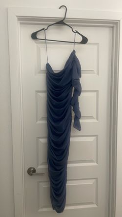Blue one shoulder zara dress