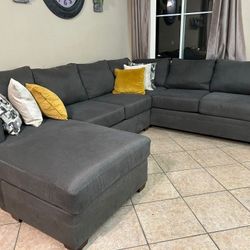 Dark Grey Beautiful Sectional Couch From Living Spaces 