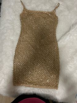 Fashion nova  gold dress