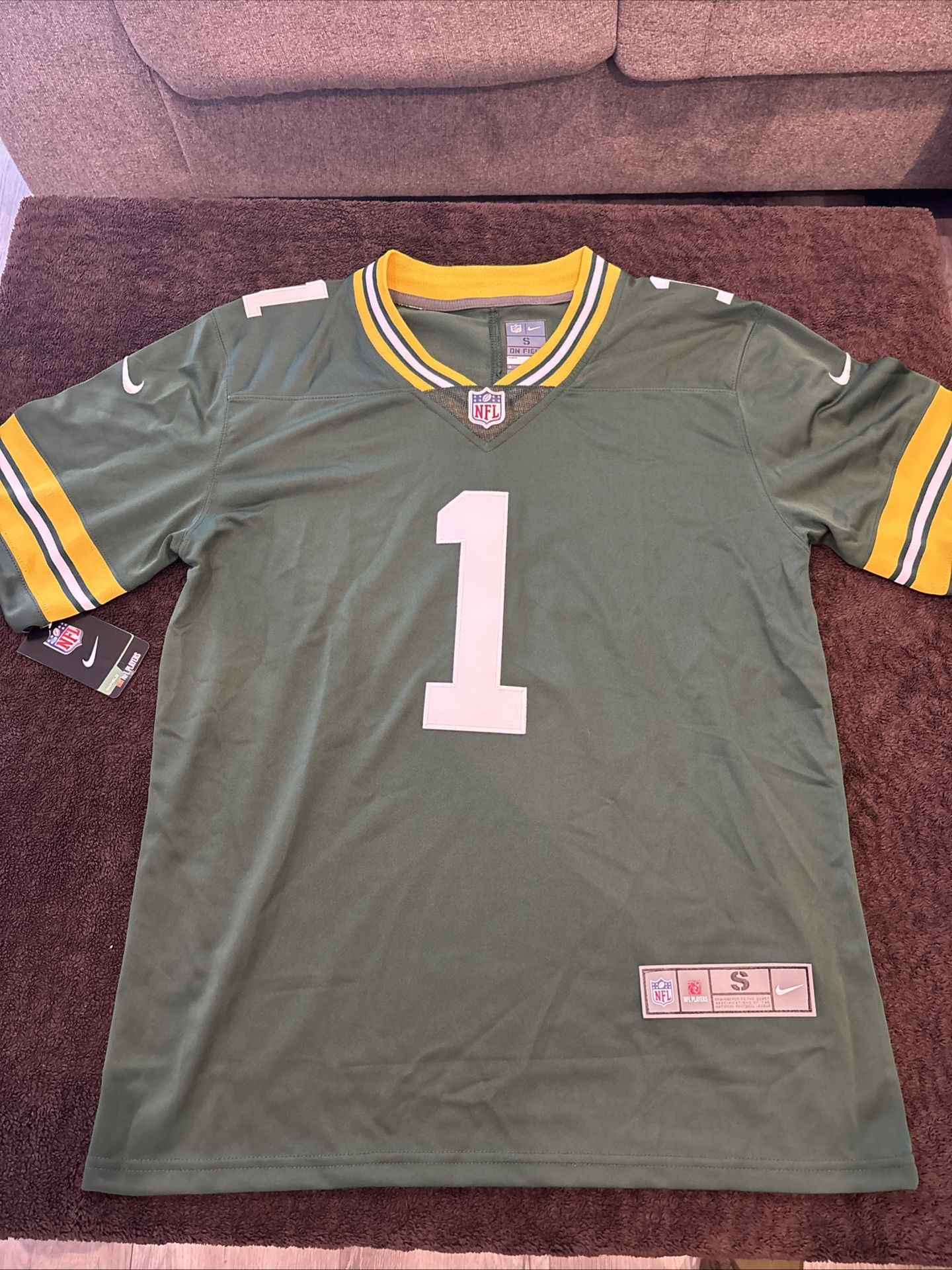 NFL Greenbay Packers #1 Micah Parsons Green Jersey Size Small