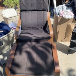 IKEA Chair With Ottoman