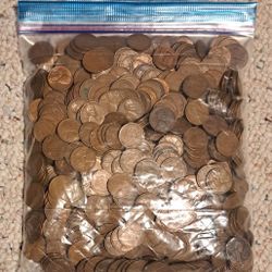 Wheat Pennys Mixed 40-50s Total of 865