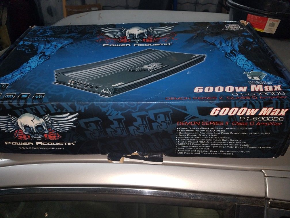 Power Acoustik D1-6000D 6000W Monoblock Class D Demon Series Car Amplifier