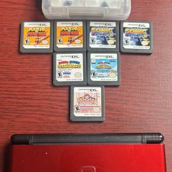 Nintendo DS Lite System Bundle 7 Premium Games (Mario, Sonic, etc)