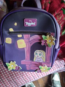 Disney x Bioworld Tangled Rapunzel Chibi Backpack.