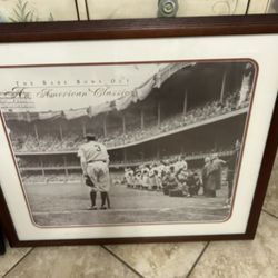 Babe Ruth Bows Out Framed Picture