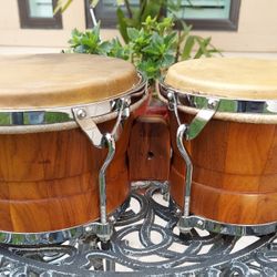 Vintage Gon Bops Walnut Bongos 7" X 9"