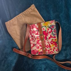 New Patricia Nash Venezia Floral Genuine Leather Cross Body Bag