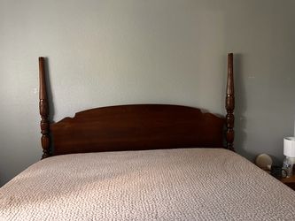 California king solid wood bed frame