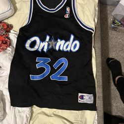 SHAQUILLE O’NEAL Orlando Magic Jersey #32 Black Size 40 Champion