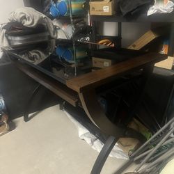 Wood Glass Desk