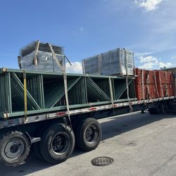 Used pallet Racks Industrial Warehouse Racking Forkflits 2015 Toyota Forklift Model 8FGCU25 3 Stage 189” Side Shift 